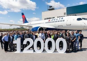 Airbus consegna il suo aereo numero 12mila a Delta Airlines