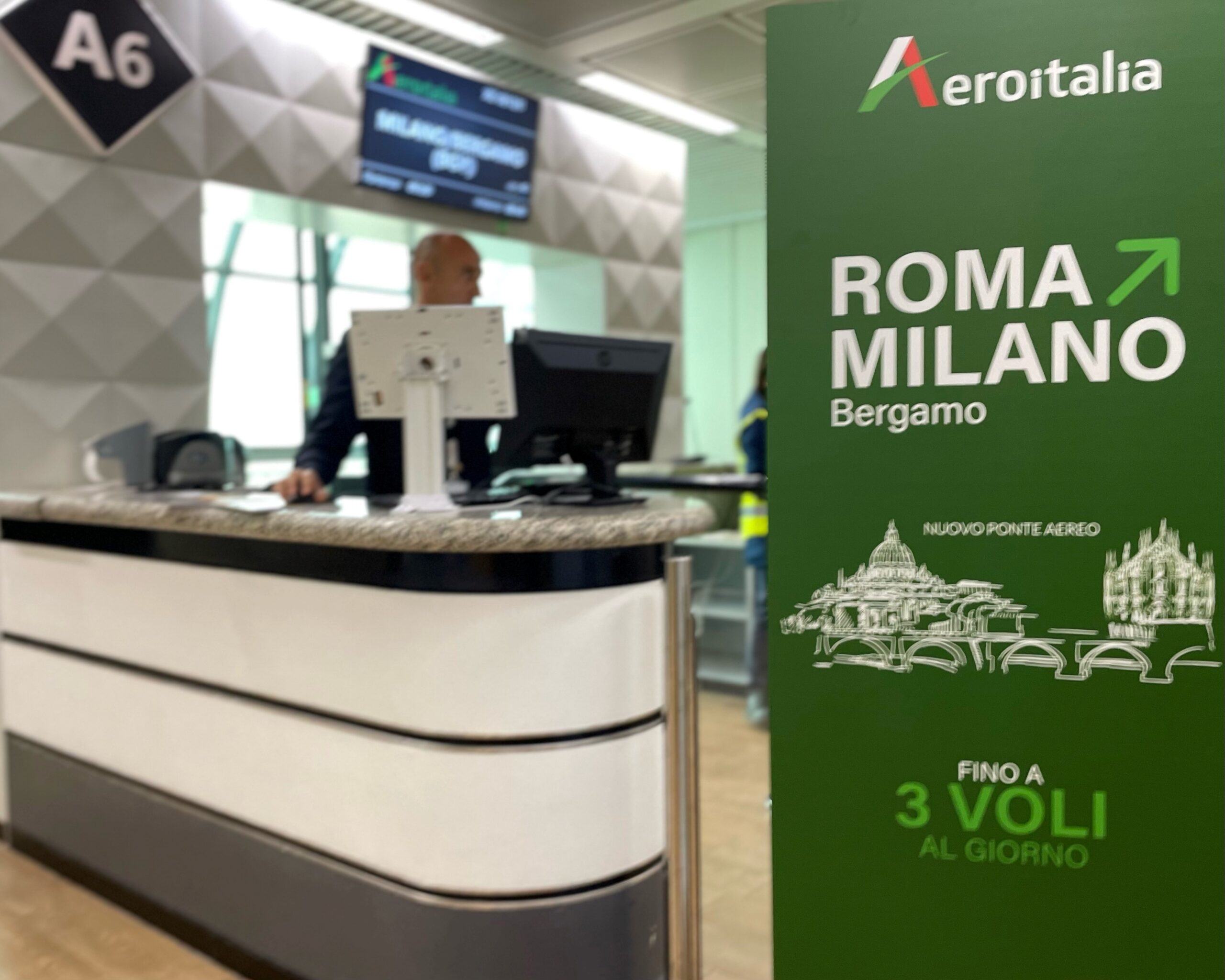 Aeroitalia: via ai nuovi voli giornalieri Roma-Bergamo