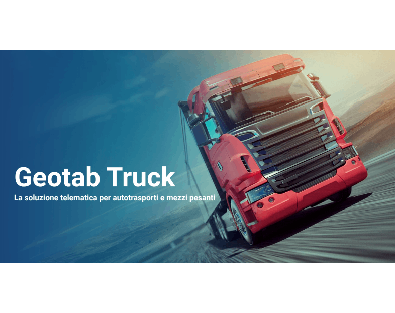 Geotab Truck, nuova soluzione per connettere i mezzi pesanti