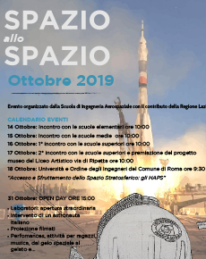 “Spazio allo Spazio”: il calendario degli eventi organizzati dalla Scuola di Ingegneria Aerospaziale