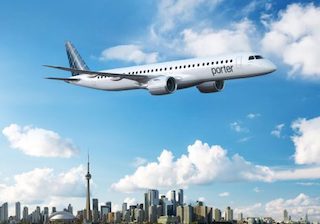 Embraer: fino a 80 E195 per la canadese Porter Airlines