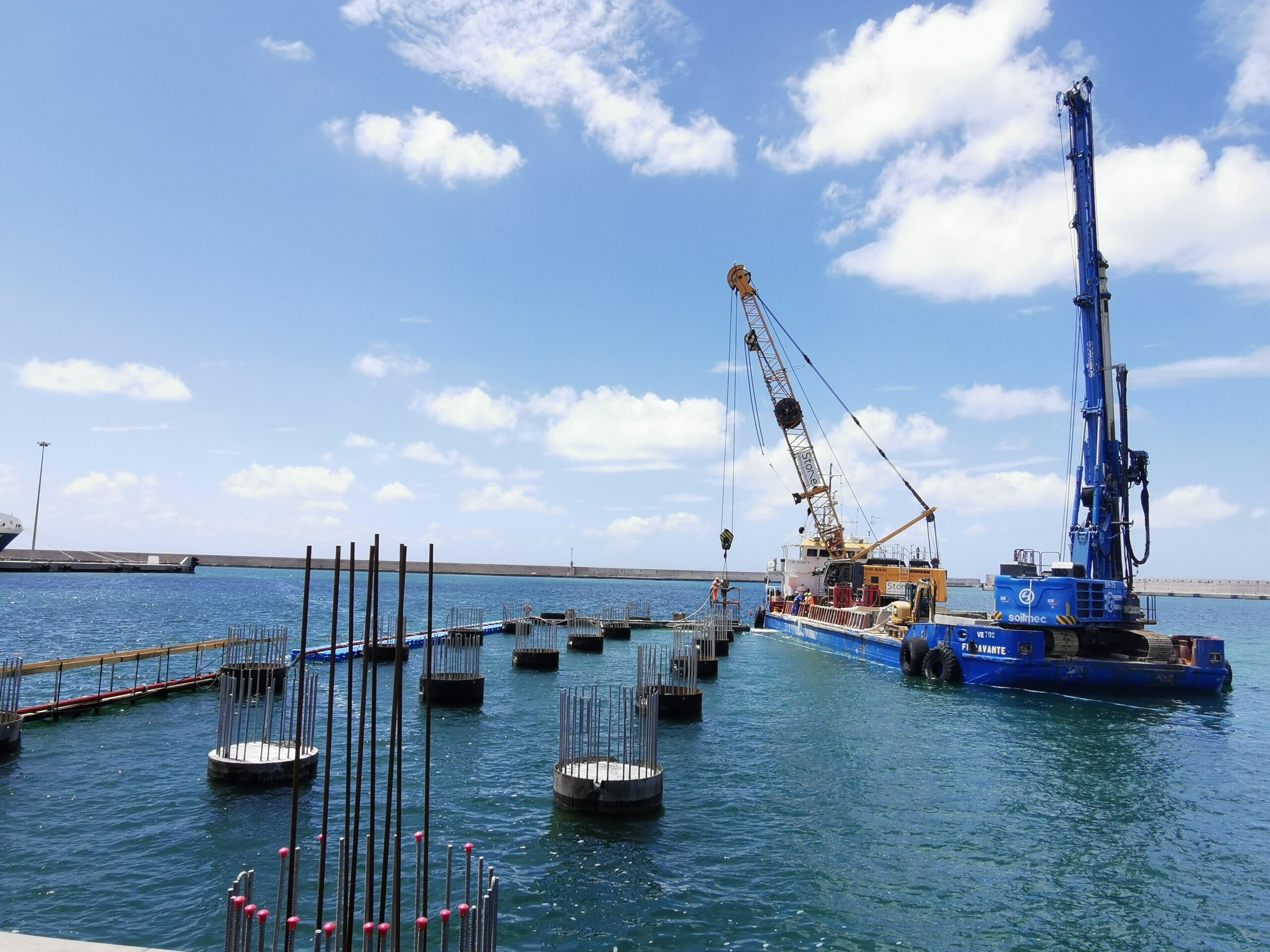 Porto di Civitavecchia, procedono i lavori del nuovo pontile per le Autostrade del Mare