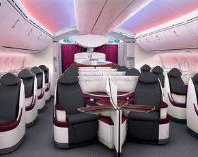 Qatar Airways svela le nuove poltrone del Dreamliner