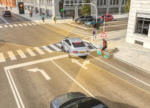 Guida sicura: Continental lancia il nuovo Right-Turn Assistant che protegge ciclisti e pedoni