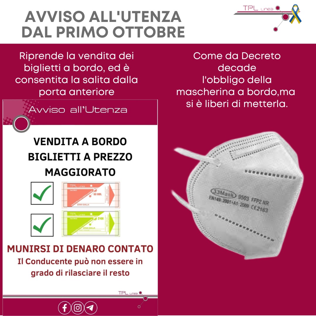 Savona: TPL Linea, dal primo ottobre torna la vendita dei biglietti a bordo dei bus