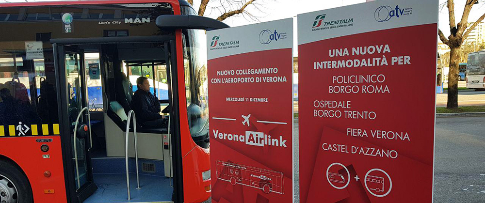 Verona Airlink: è operativo il nuovo servizio treno+bus per l’aeroporto