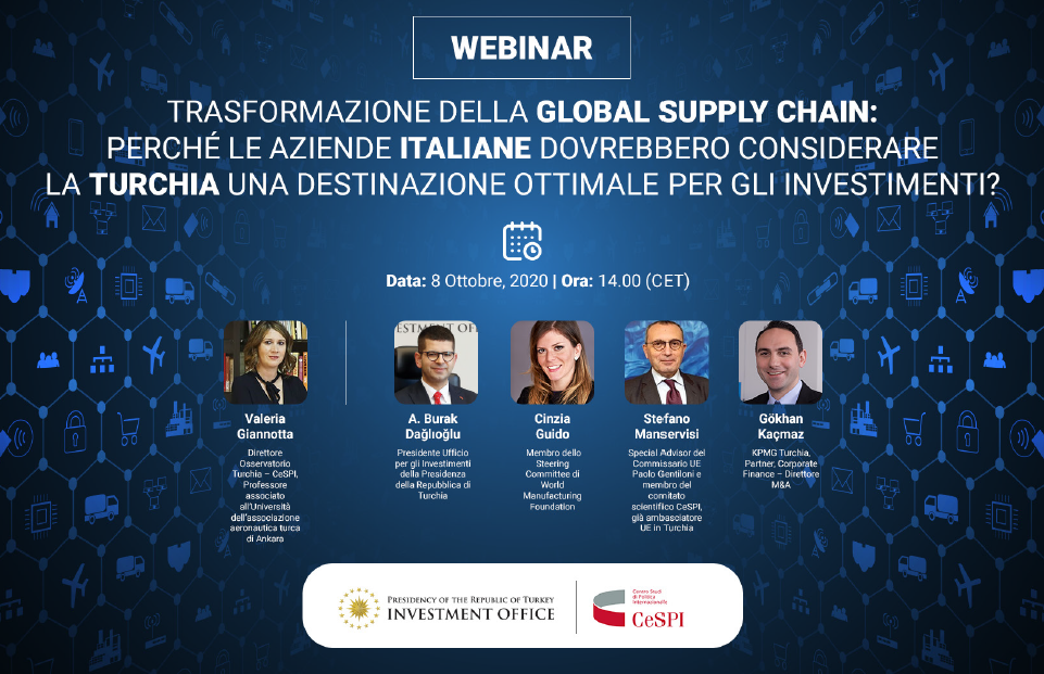 Investire in Turchia: l’8 ottobre un webinar sulle opportunità della nuova Global Supply Chain