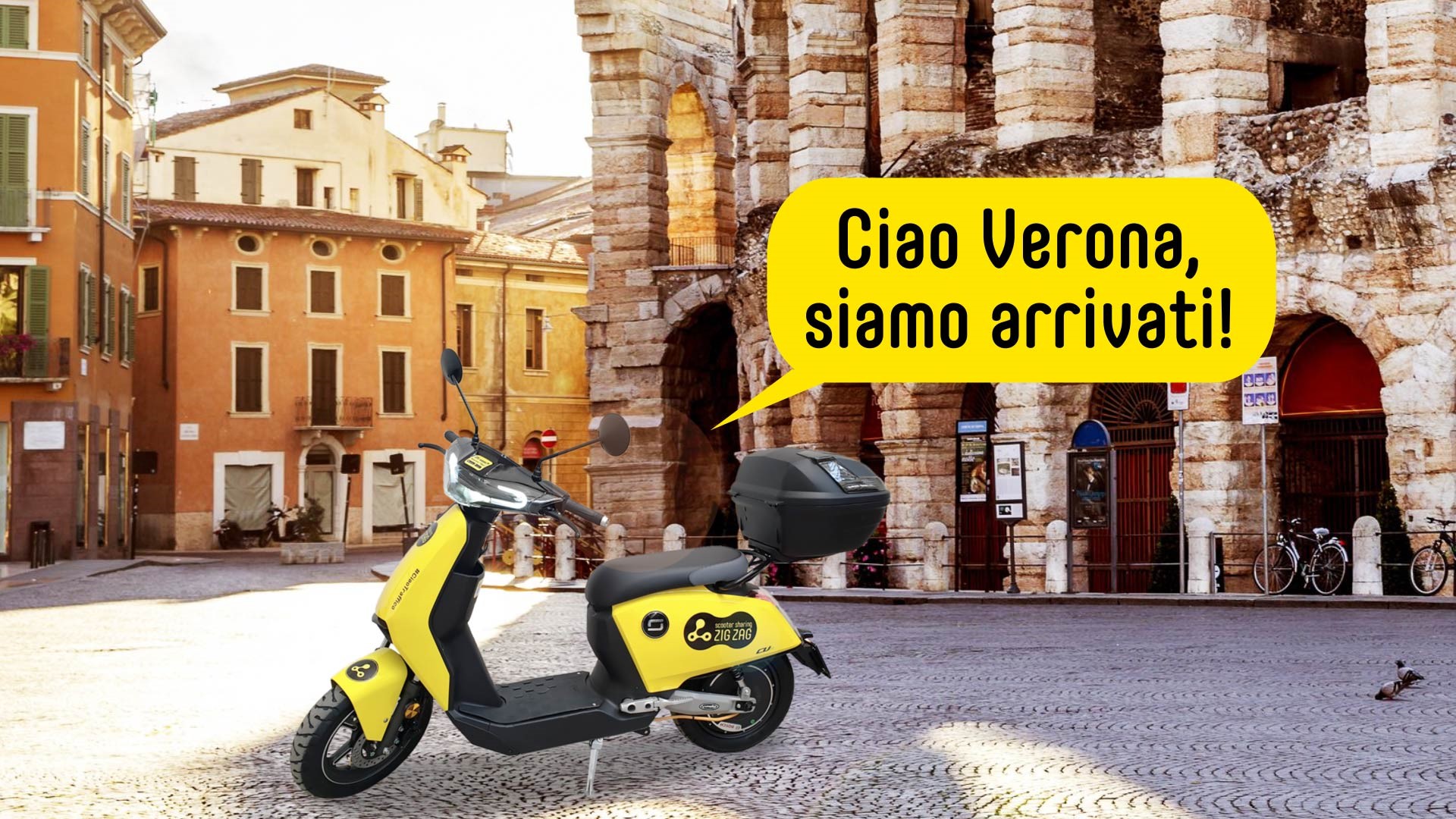 Arrivano anche a Verona gli scooter elettrici di Zig Zag/GO-Sharing