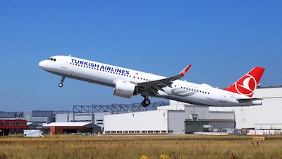 Airbus: consegnato a Turkish Airlines il primo A321neo con configurazione Cabin Flex