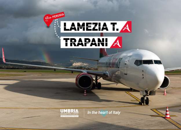 Aeroporto di Perugia: nuovi voli per Trapani e Lamezia Terme