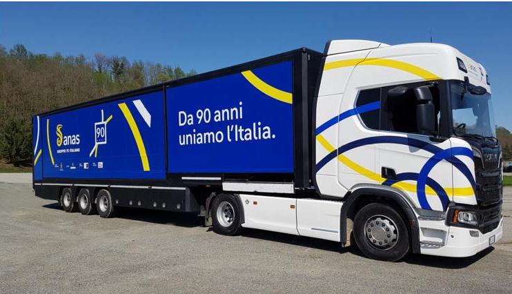 Anas: un truck Scania per i 90 anni di storia. Da Trieste parte il roadshow ‘Congiunzioni’