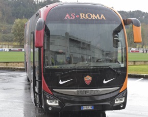 L’As Roma viaggia a bordo di un Magelys Iveco Bus