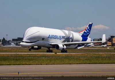 Airbus: il primo BelugaXL ha completato con successo il suo primo volo