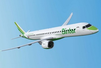 Embraer: Binter Canarias primo cliente europeo dell’E195-E2, a metà 2019