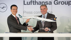 Accordo di cooperazione tra Cathay Pacific Airways e Lufthansa