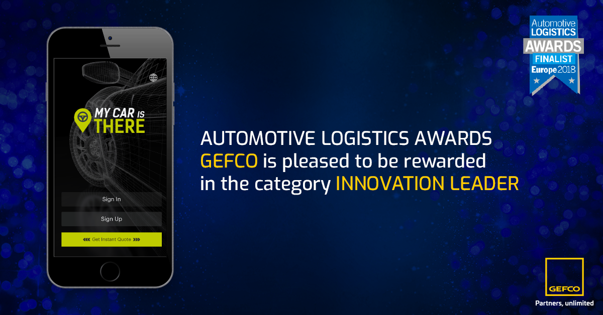 Logistica automotive: Gefco premiata come innovation leader per la app my car is there