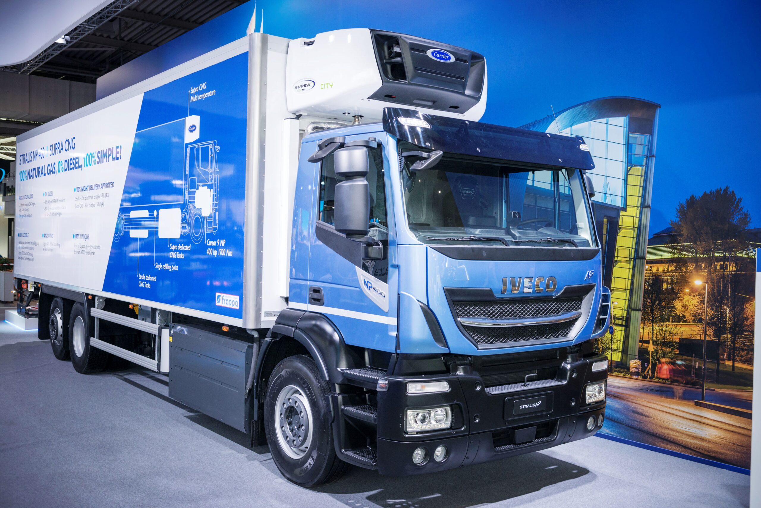 Iveco e Carrier Transicold per il trasporto refrigerato con il nuovo camion Stralis NP 100% gas naturale
