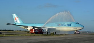 Arriva all’Aeroporto di Fiumicino il primo B747-800i di Korean Air
