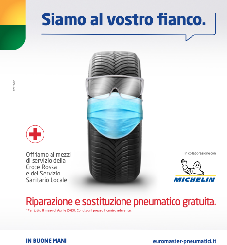 Michelin ed Euromaster al fianco della Croce Rossa Italiana e di tutte le ASL