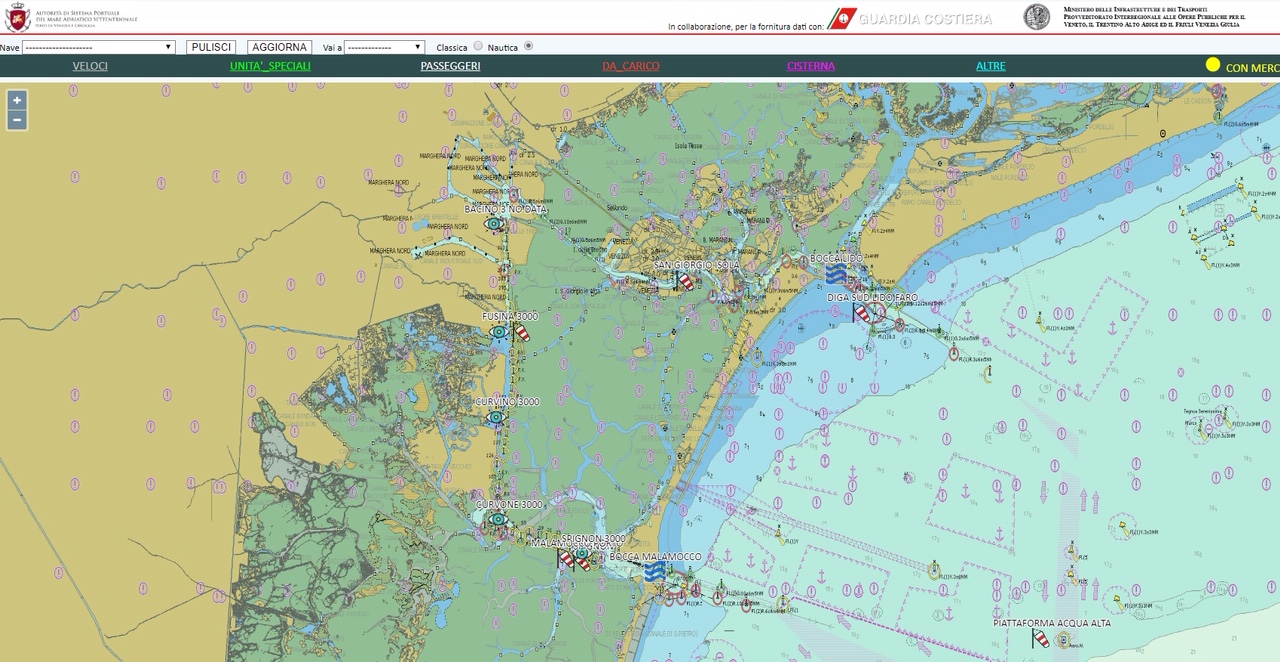 Porti: sistemi di trasporto intelligenti per una maggiore sicurezza in mare a Venezia e Chioggia