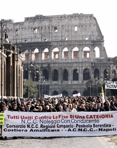 Ncc, torna la protesta contro i tassisti