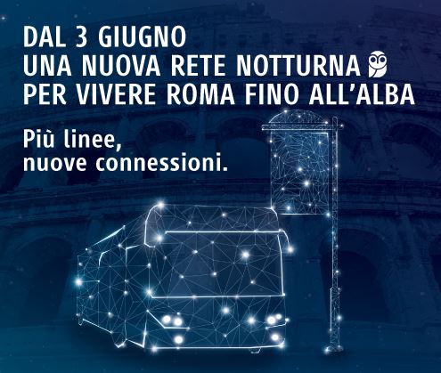 Roma: nuova rete notturna potenziata con 46 linee per vivere la città