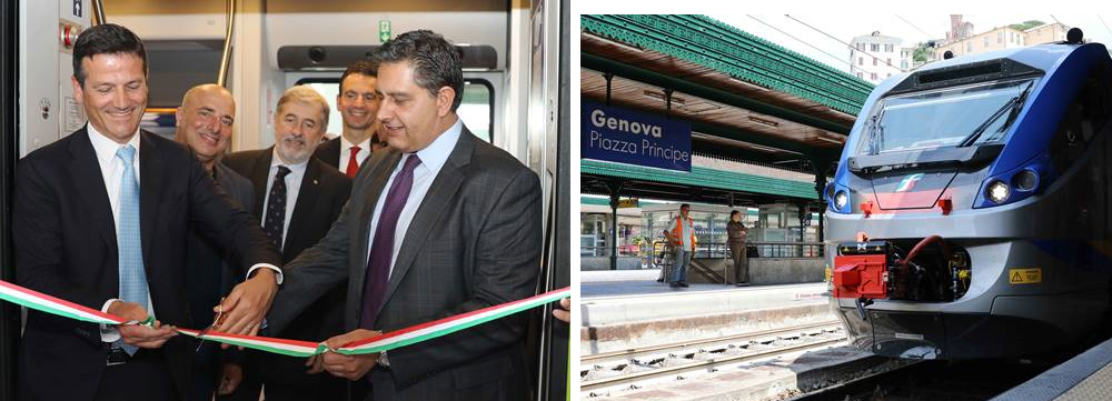 Trenitalia, Liguria: consegnati i primi due treni Jazz. Il taglio del nastro con il presidente Toti