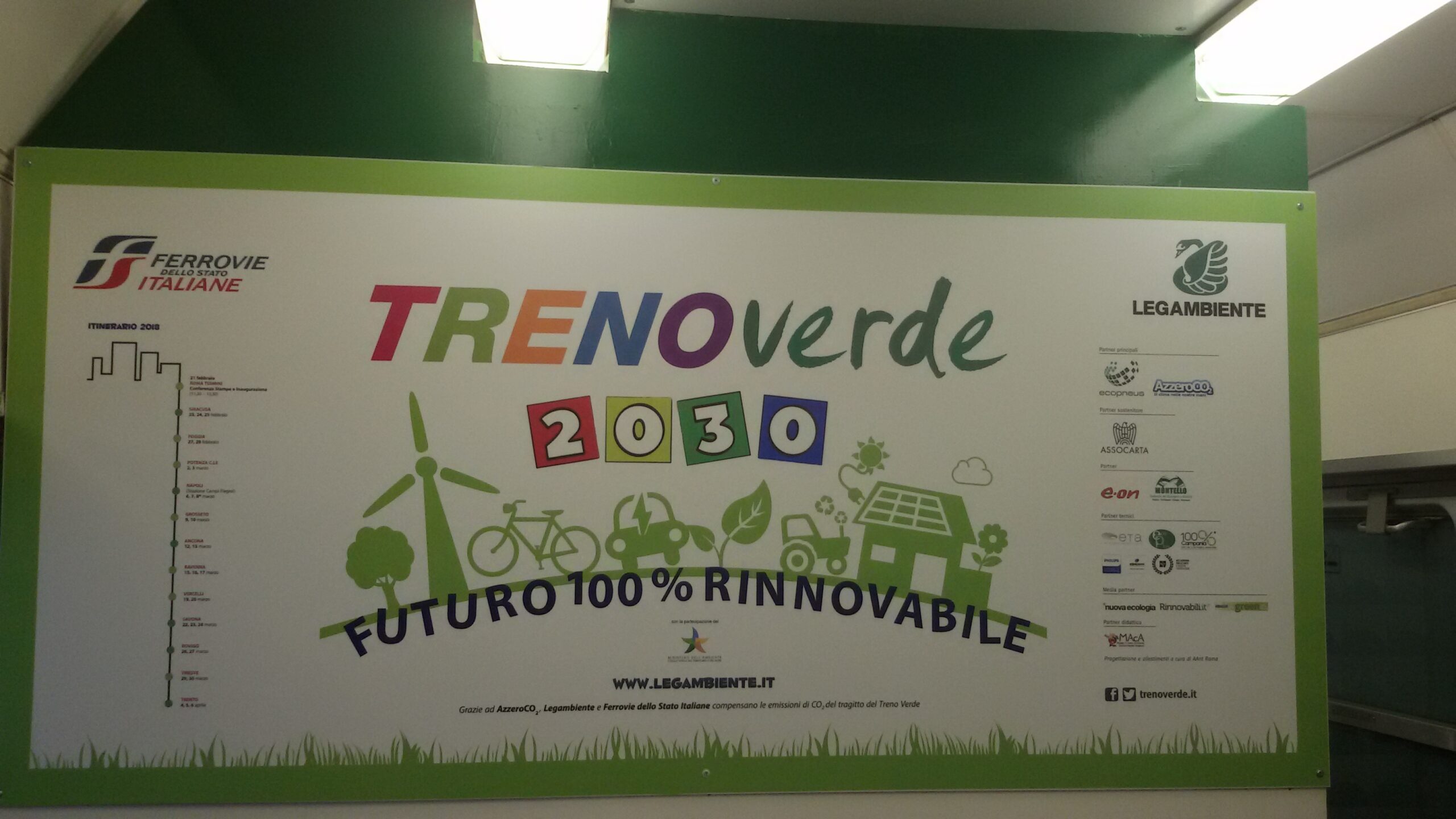 Sostenibilità: riparte il Treno Verde verso un 2030 100% rinnovabile