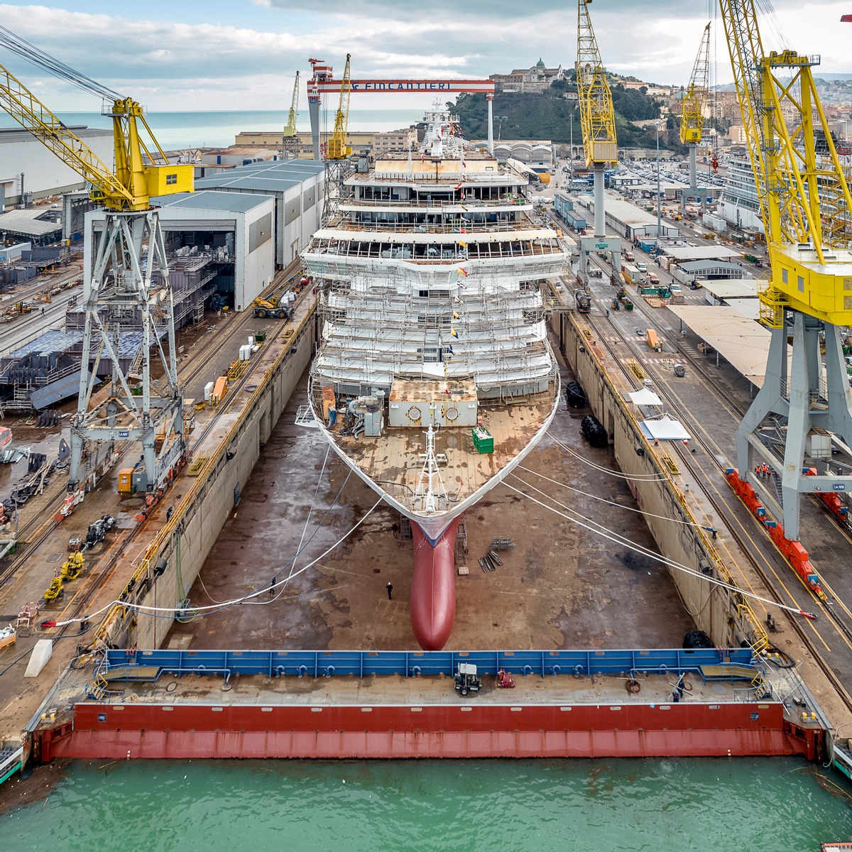 Fincantieri vara la terza nave da crociera di lusso per Regent Seven Seas Cruises