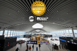 L’aeroporto di Fiumicino tra i migliori al mondo: premiato con le 5 stelle Skytrax