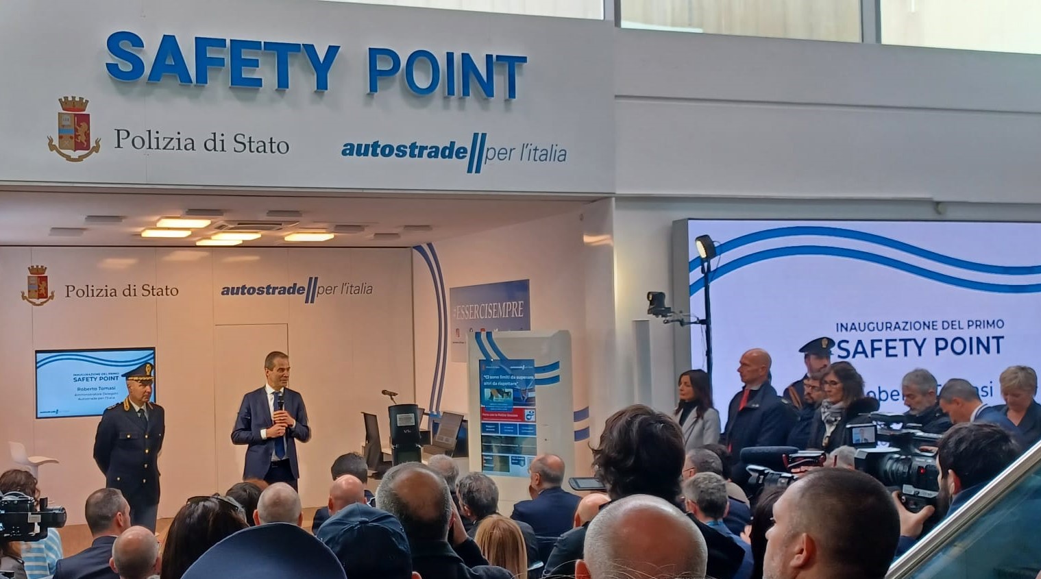 Sicurezza stradale: Aspi e Polizia dello Stato inaugurano il primo Safety Point a Roma