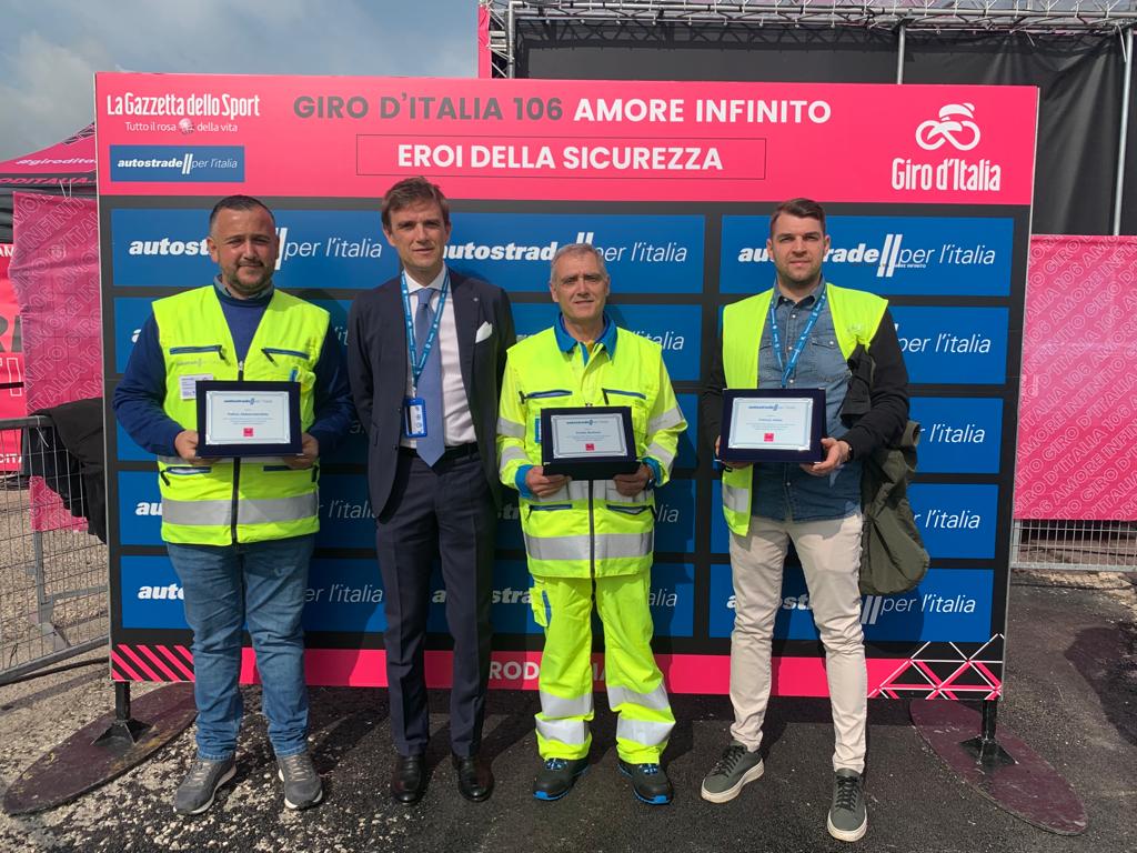 Premiati gli Eroi della Sicurezza al Giro d’Italia