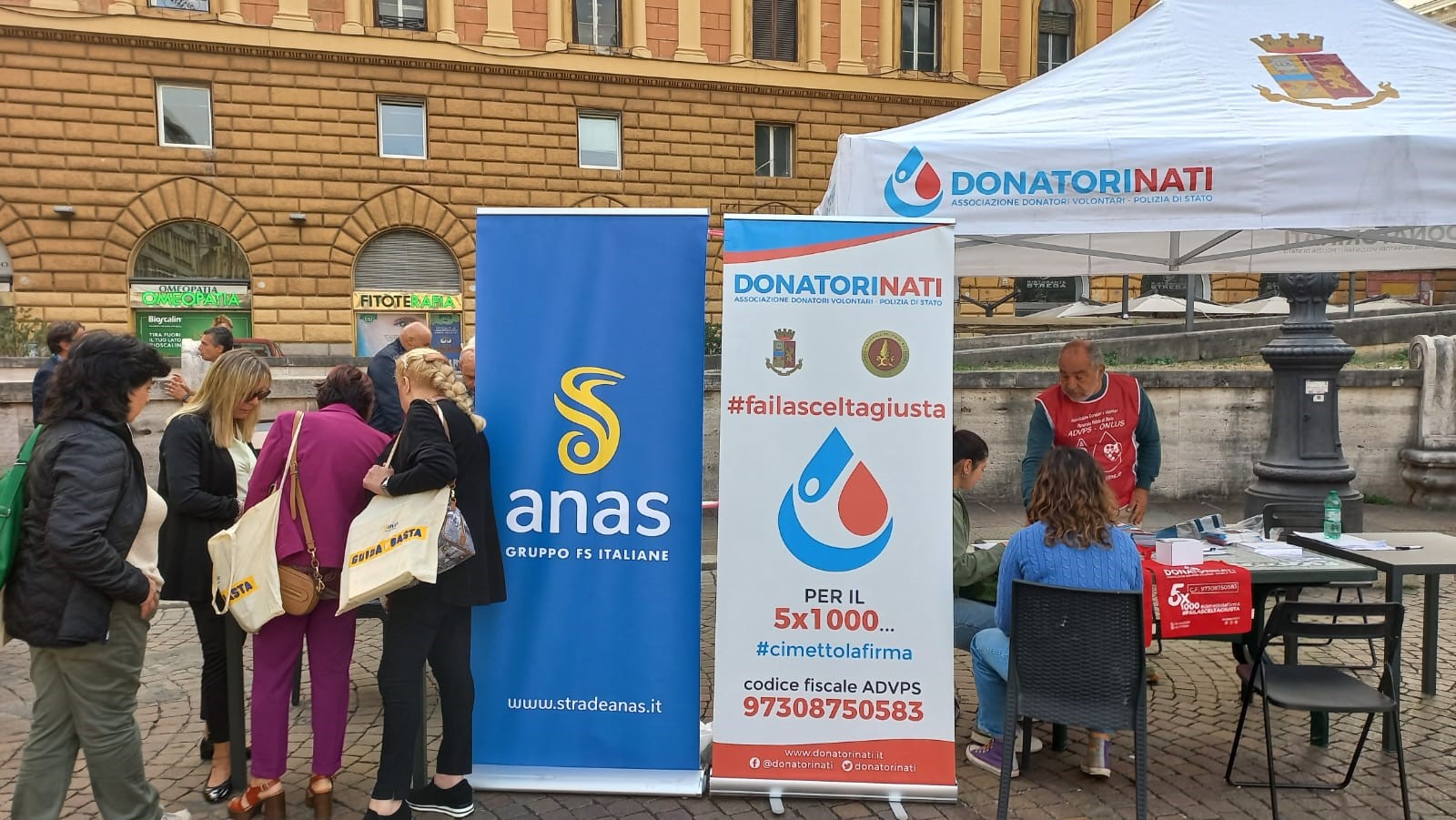 Anas e Polizia di Stato: una giornata di solidarietà per la donazione di sangue a Roma