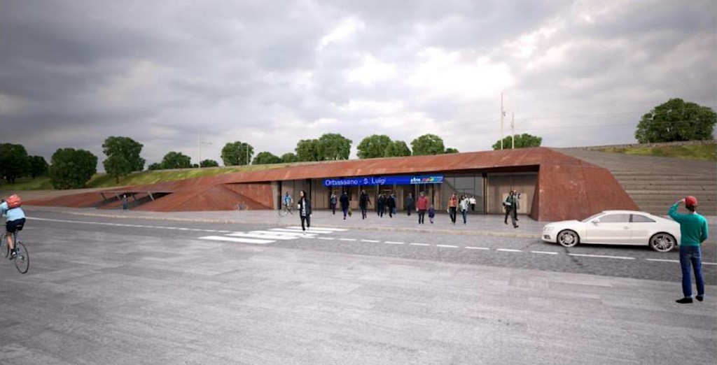 Nuova stazione della ferrovia metropolitana torinese a San Luigi di Orbassano