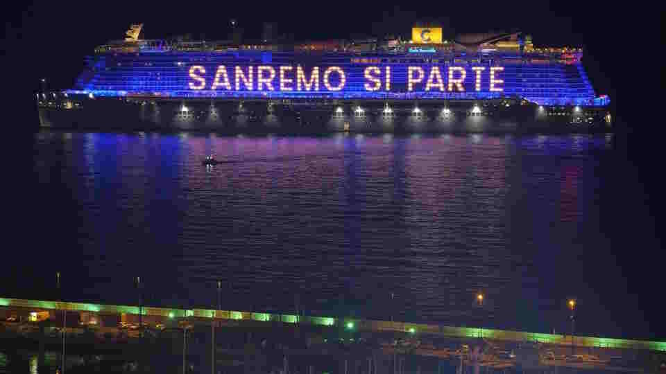 Costa Crociere al Festival di Sanremo 2024: la nave diventa un immenso LED screen