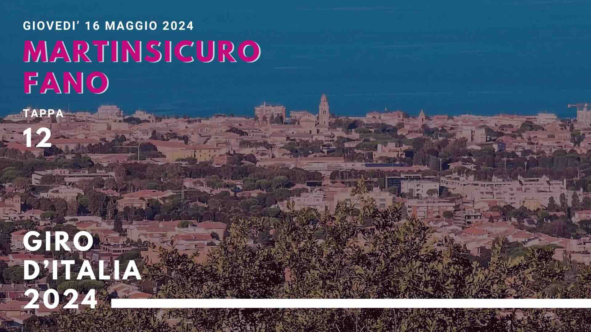 Giro d’Italia Martinsicuro Fano strade chiuse
