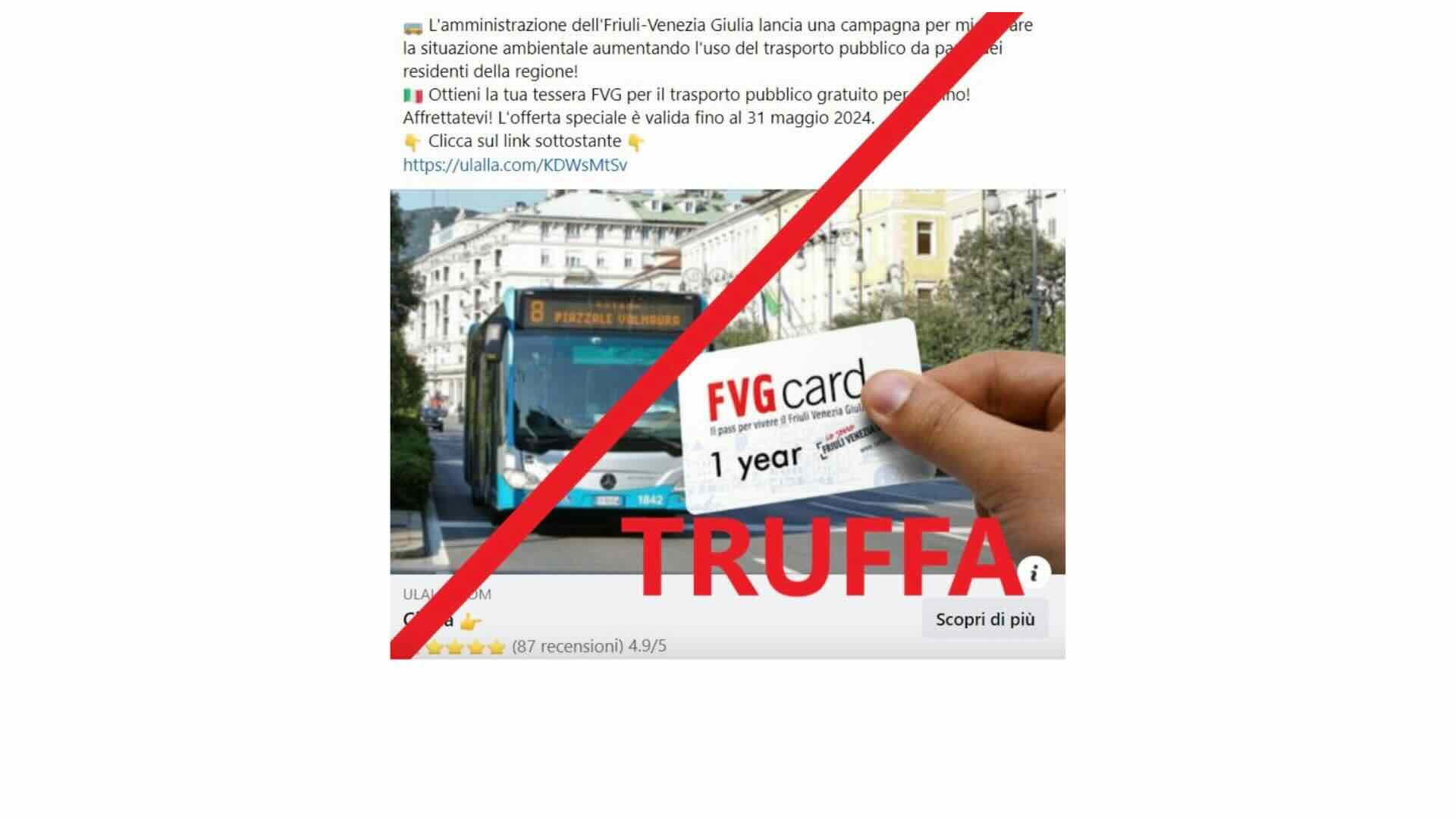 Viaggia gratis sugli autobus Tpl Fvg: è una truffa