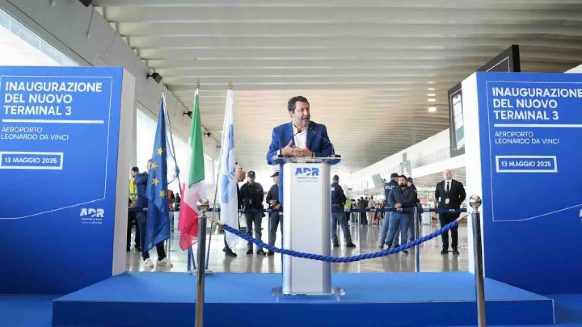 Aeroporto di Roma Fiumicino, Terminal 3 inaugurato da Salvini